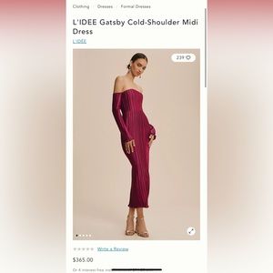 Anthropologie L’IDEE “Gatsby cold-shoulder” midi